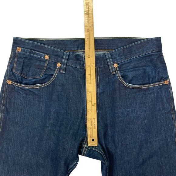 Levi's 514 Straight Leg Jeans Sz 34 x 34 Dark Wash Business Casual Western Denim - Picture 11 of 15